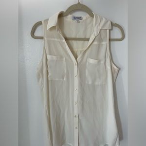 Express white top. Perfect for work under a blazer or cardigan